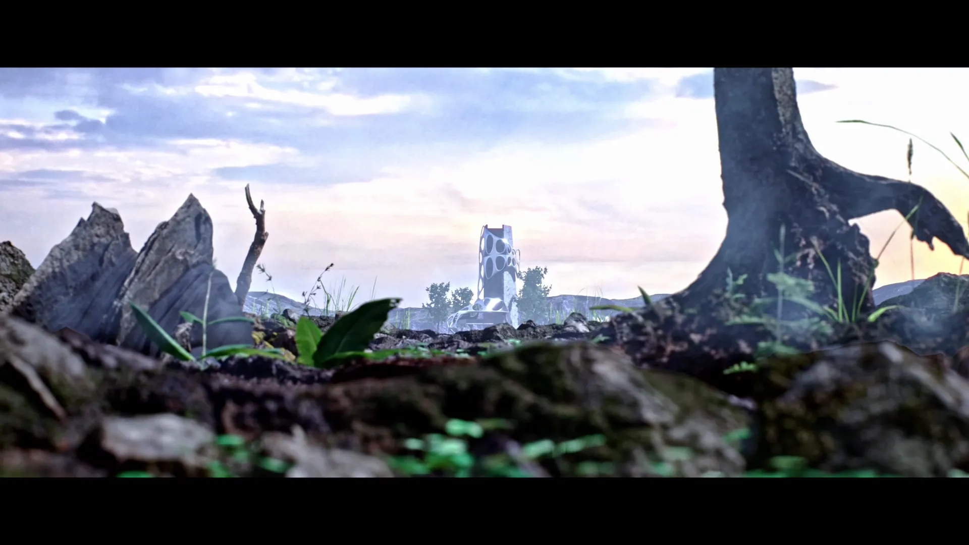 Architectural rendering, Film frame forest tower